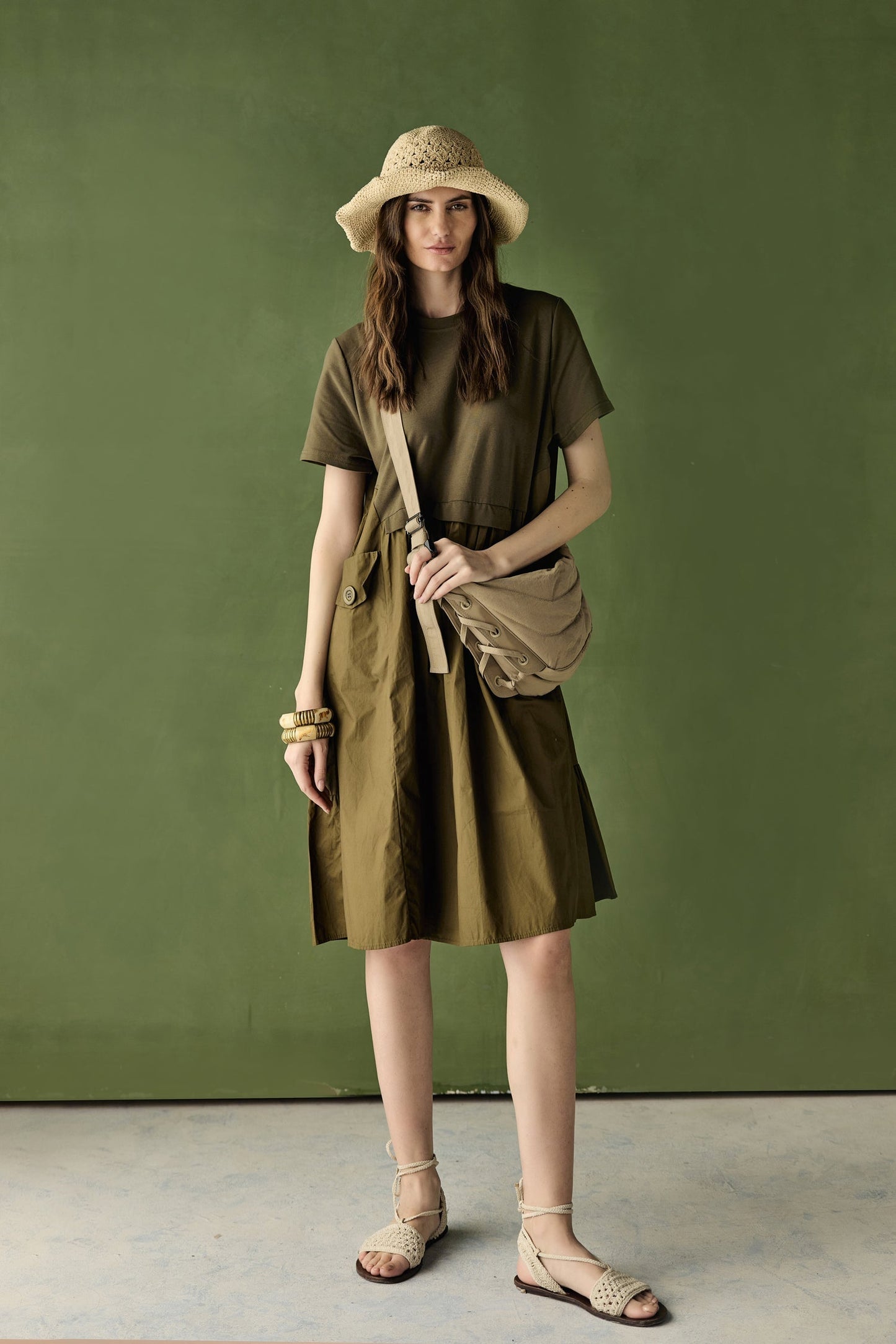 Solid Cotton Dress