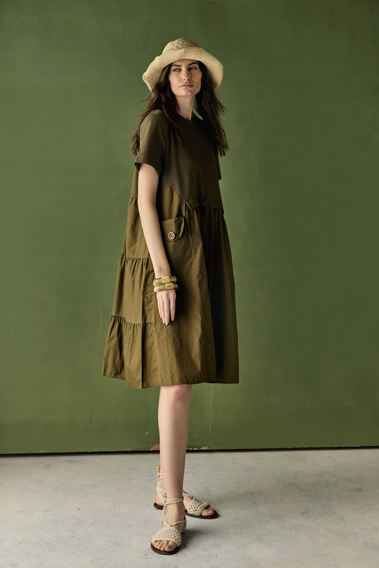 Solid Cotton Dress