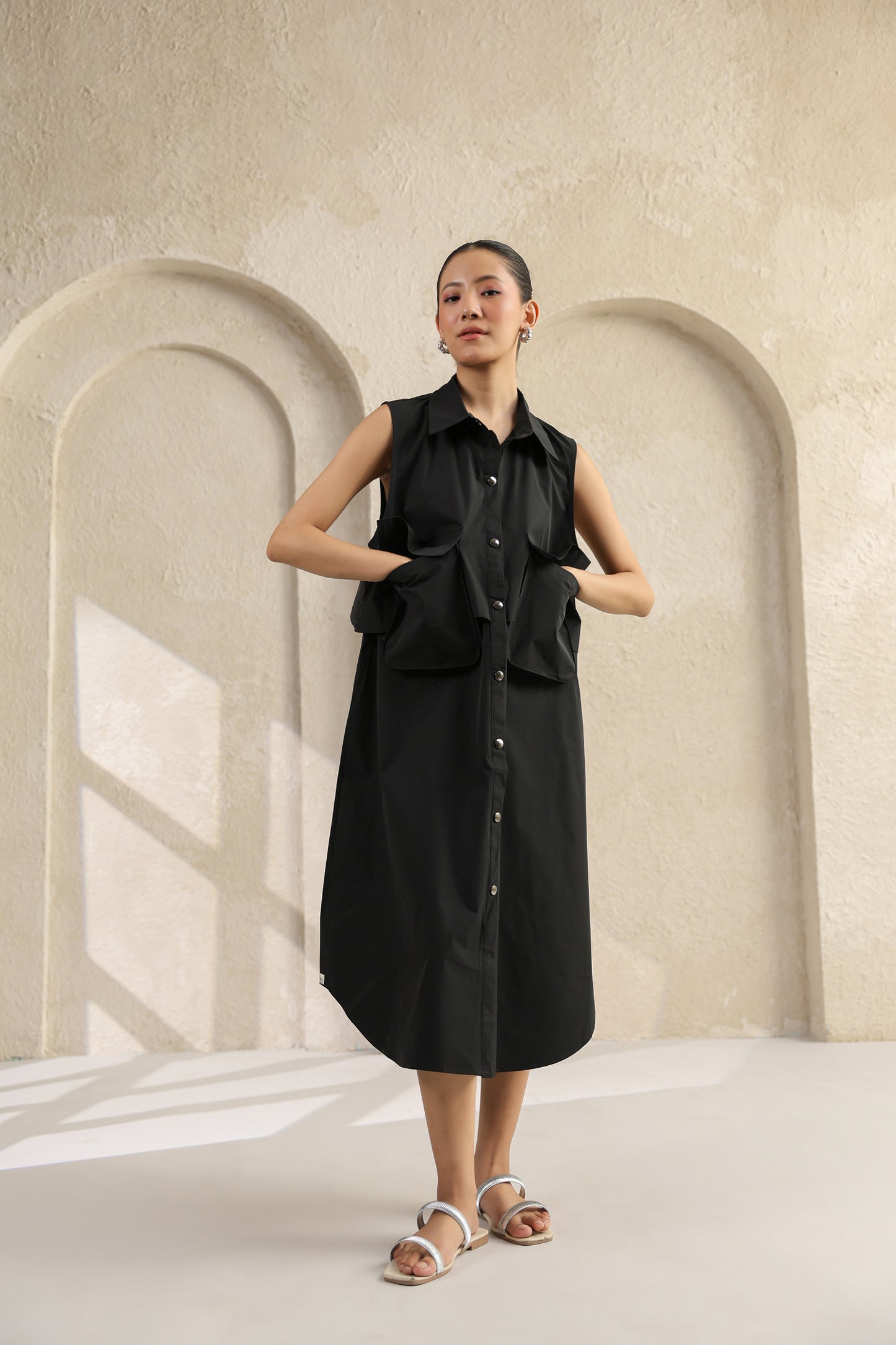 Black Waterproof Maxi Dress