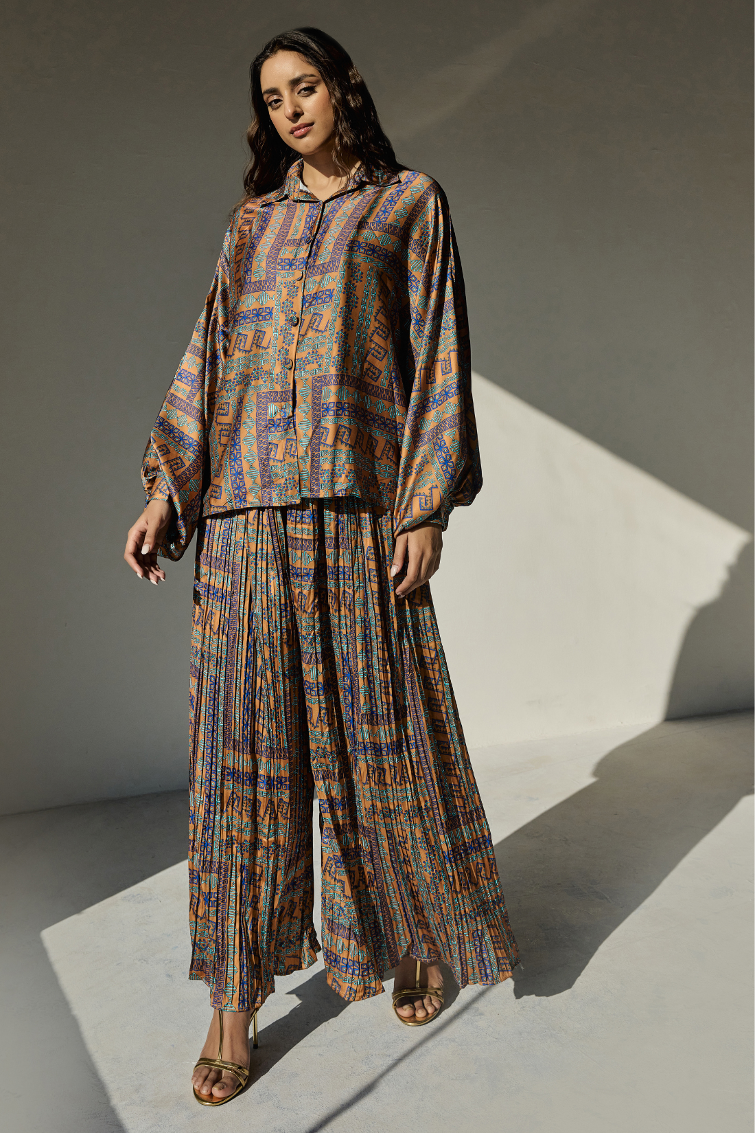 Floral Print Satin Co Ords With Pleated Pant (Copy)